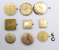 Auktion 364<br>9x div. OMEGA-Werke, 2x Quarz nicht geprüft, 2x ohne Krone, 1x steht