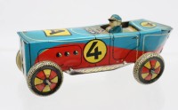 Auktion 364<br>Blech-Rennauto,  UFUK gemarkt, H-8,5cm L-21,5cm