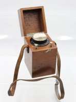Auktion 364<br>altes Amperemeter, Holzkasten, älter, ca. H-17cm