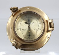 Auktion 364<br>Therm-Hygrometer, "Thermonautic", Messing, ca. D-14cm T-6cm