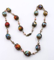 Auktion 364<br>Murano-Glas-Halskette, älter, ca. L-67cm