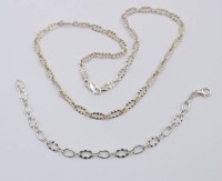 Auktion 364<br>Set, Kette und Armband, 925er Silber, zus. 14,7gr., L-45cm u. L-18cm