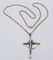 Auktion 364<br>Silber-Kreuzanhänger an 925er Silberkette, zus. 20,6gr., Kette L-52cm, Anh. 5,6cm