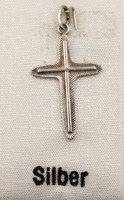 Auktion 364<br>kl. Kreuzanhänger, 835er Silber, ca. 1,2gr., L-3cm