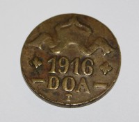 Auktion 364 / Los 6131 <br>20-Heller-Notmünze aus Deutsch-Ostafrika, 1916