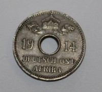 Auktion 364 / Los 6133 <br>10-Heller-Münze  Deutsch-Ostafrika, 1914