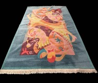 Auktion 364<br>gr. Teppich, Nepal, modernes Muster, ca. 2x3 m, handgeknüpft, Etikett anbei