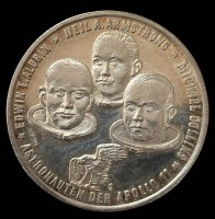 Auktion 364<br>Medaille "Apollo 11" Mondlandung 1969, D_3,5 cm, 15,1 gr