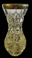 Auktion 364<br>Kristallvase mit Silberrand-800-, H-20 cm