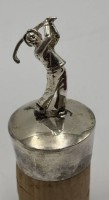 Auktion 364<br>Korkenhalter "Golfspieler" Silber-925- H-3 cm