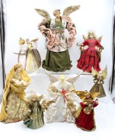 Auktion 364<br>9x div. Weihnachtsengel, einige aus Wachs, ca. H-41 bis 15cm