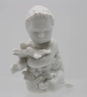 Auktion 364<br>Meerjunge, Bing & Gröndahl, Weißporzellan, Modellnr. 2266, ca. H-10cm
