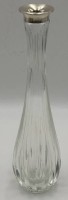 Auktion 364<br>Kristall-Vase mit Silberrand-925-, H-27 cm