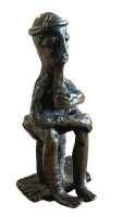 Auktion 364 / Los 15092 <br>Bronze, sitzender Orientale mit langen Bart, H-9 cm
