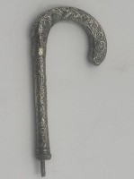 Auktion 368 / Los 11046 <br>sch&ouml;ner Spazierstock-Griff, Silber, H-16 cm, 65 gr