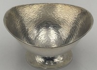 Auktion 364<br>kl. ovoider Tafelaufsatz, plated, H-9 cm, B-12,5x9 cm, USA