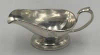 Auktion 364<br>Sauciere, plated, H-10 cm, L-15 cm