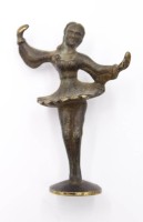Auktion 364<br>kl. Bronze-Gluttöter, Ballerina, ca. H-7cm