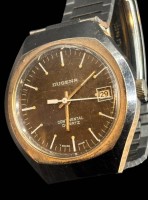 Auktion 371<br>HAU "Dugena" Continental Quartz, Stahlband, Tragespuren, Werk nicht gepr&uuml;ft, D-4 cm