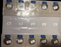 Auktion 365<br>10x 5 Mark Münzen, DDR, 1971-1989