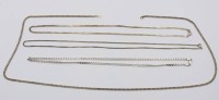 Auktion 365<br>4x div. Silber-Ketten, ca. L-70cm, 44,5gr., 1x Schließe defekt