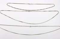 Auktion 365<br>3x div. Silber-Ketten, ca. L-70cm, 58,7gr.,