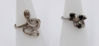 Auktion 365<br>2x div. 925er Silber-Ringe, zus. 4,6gr., ca. RG 51/52