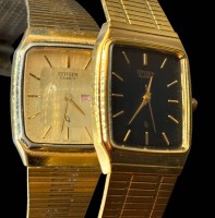 Auktion 365<br>2x Citizen Quartz DAU, helles Ziffernblatt Tragespuren, schwarzes Ziffernblatt sehr guter Zustand, Werke nicht geprüft