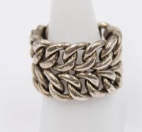 Auktion 365<br>breiter Ring, Silber (gepr.),  19,7gr., RG 62