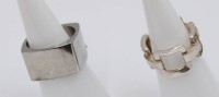 Auktion 365<br>2x div. Ringe, 1x 925er Silber (7,3gr.)und 1x Edelstahl "Dolce&amp;Gabana", ca. RG 59/54