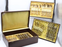 Auktion 365 / Los 11006 <br>umfangreiches Besteck in Kasten  um 1910, Hanseat, 100er Auflage, je 12x, kl. Messer nur 11x vorhanden