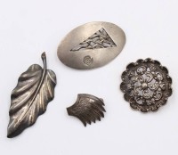 Auktion 365<br>4 div. Silberbroschen 