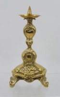 Auktion 365<br>schwerer Messing-Leuchter in antikem Stil, ca. H-23,5cm