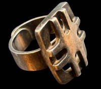 Auktion 365<br>massiver Silberring-925- mit offener Ringschiene, zurzeit RG 48, 9 gr