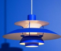 Auktion 365<br>PH 5 Monochrome Blue von Poul Henningsen, Louis Poulsen, sehr guter Zustand