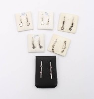 Auktion 365<br>6 Paar div. Ohrschmuck, Silber, Längste ca. L-3cm
