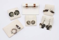 Auktion 365<br>6 Paar div. Ohrschmuck, Silber, ca. L-3,5cm