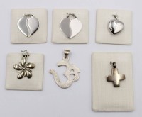 Auktion 365<br>6x div. Silber-Anhänger, ca. L-3,6cm