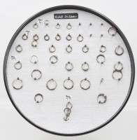 Auktion 365<br>Konvolut div. Silber-Creolen. Größter D-1,8cm