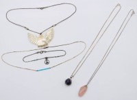 Auktion 365<br>Konvolut div. Ketten und ein Armband, Silber, 1x Perlmuttanhänger, ca. L-42cm