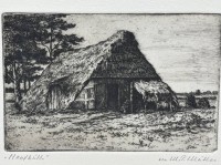 Auktion 365<br>Martin Paul MÜLLER (1874-1936), 2 Radierungen, ger/Glas, RG, ca. 25x32 cm