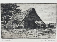 Auktion 370 / Los 5004 <br>Martin Paul M&Uuml;LLER (1874-1936), 2 Radierungen, ger/Glas, RG, ca. 25x32 cm