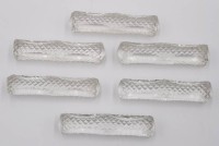 Auktion 365<br>6x ältere Kristall-Messerbänke, je ca. L-7,3cm