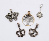 Auktion 365<br>5x div. Silber-Anhänger, zus. 16,4gr., ca. L-3cm