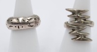 Auktion 365<br>2x div. Silber-Ringe, 17,8gr., ca. RG 54