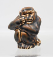 Auktion 365<br>Affe, Royal Copenhagen, braun, Nr. 20187, ca. H-8,5cm.