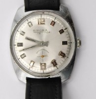 Auktion 365 / Los 2044 <br>Vintage-Armbanduhr, Bifora, Handaufzug, Werk läuft, getragene Erhaltung, D-3cm