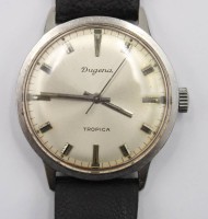 Auktion 365<br>Vintage-Armbanduhr, Dugena Tropica, Handaufzug, Werk läuft, getragene Erhaltung, D- 3,5cm