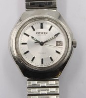 Auktion 365<br>Vintage-Armbanduhr, Citizen, Automatik, Werk läuft, getragene Erhaltung, D- 3,7cm