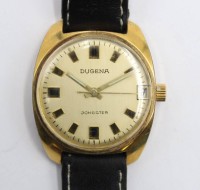 Auktion 365<br>Vintage-Armbanduhr, Dugena Jongster, Handaufzug, Werk läuft, getragene Erhaltung, D- 3cm
